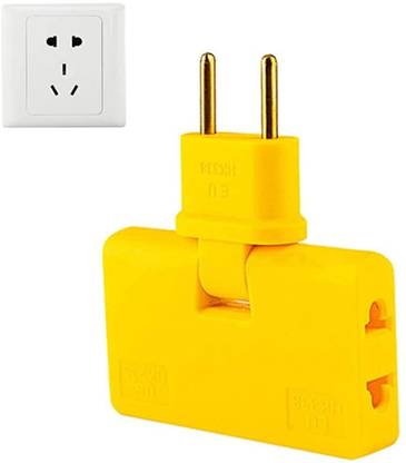 KHANSAHEB 3 in 1 Rotatable Socket Converter | Power Plug Adapter with Foldable Worldwide Adaptor