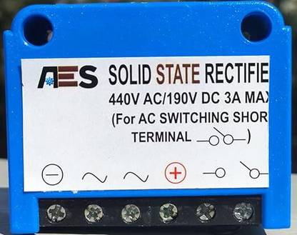 AES Solid State Rectifier 3AMP | Converts 440V AC to 190V DC | AC to Dc Converter Worldwide Adaptor