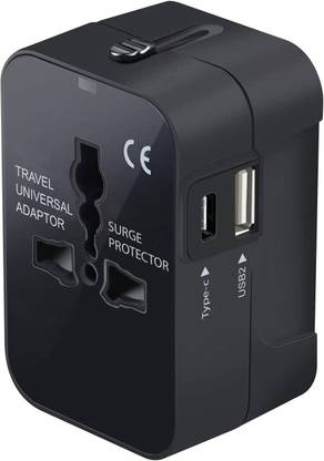 Jihaan Primium USB C / Type C to USB International Travel Adapter Outlet USB Adaptor Worldwide Adaptor