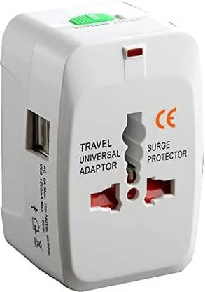 WEFLY Universal Travel Adapter with Built-in Dual USB Charger Ports Worldwide Adaptor