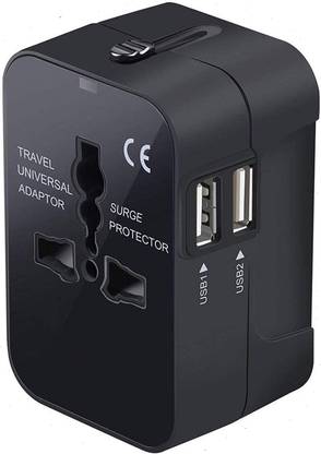 TUNIFI Universal Travel Adapter, International Plug Power Adapter with 2 USB Port Worldwide Adaptor