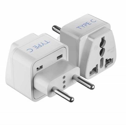 ELITEHOME India to Europe, Turkey, Spain & More (Type C) Travel Adapter Plug Worldwide Adaptor