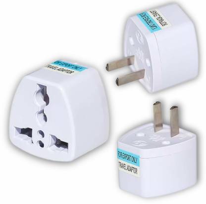 KAVANA (3 pcs) India to US Travel Multiplug,Worldwide Travel Adaptor Type B USA Canada Plug Converter Adapters- Pack of 3 Conversion Plugs for US Three Pin Plug