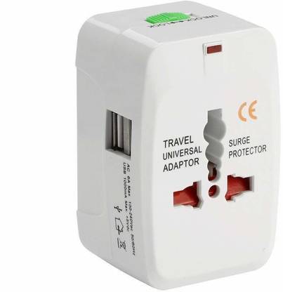 THE GREEN CHAPTER Universal Adapter Worldwide Travel Adapter with Built in Dual USB Charger Worldwide Adaptor