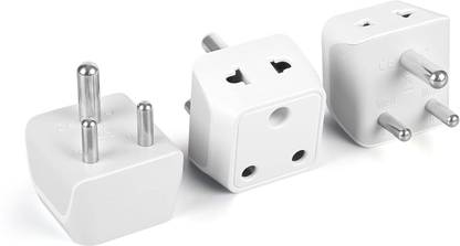Ceptics 2 in 1 Type D multi plug socket, Dual input for phone, laptops, PC, 3 Pack Worldwide Adaptor