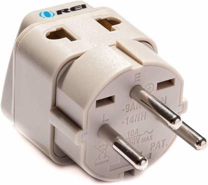 OREI Grounded Universal 2 in 1 Plug Adapter Type H for Israel, Palestine, Gaza वर्ल्डवाइड एडाप्टर