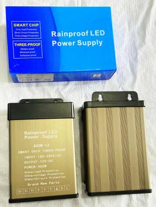 Divinext 12V DC 33.3A 400W Rainproof LED Driver AC-DC Power Supply 400 Watts Computer PSU with 4 SATA Cables