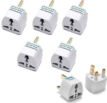 HI-PLASST (5pcs) Type G Plug, Universal UK Flat Pin 3Pin Travel Power Plugs Worldwide Adaptor