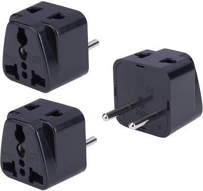 MX Universal Socket Plug (Type C) MX3434B (Pack of 3) Worldwide Adaptor