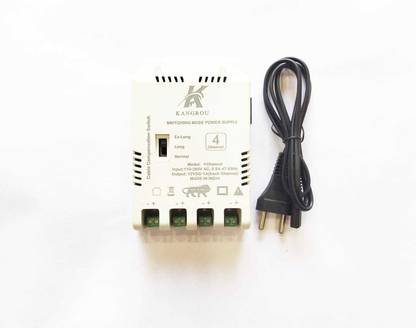 Kangrou 4 Channel CCTV SMPS 12V-5AM Power supply for CCTV Worldwide Adaptor