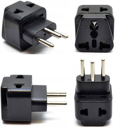 OREI India to Switzerland, Liechtenstein Type J Travel Adapter Plug 2 in 1 - 4 Pack Worldwide Adaptor