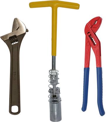 Digital Craft 16MM Sprak Plug Wrench,Water Pump Plier,10" Screw Wrench Smooth Spark Plug Extraction with a Rugged, Long-Lasting Automotive Tool Single Sided T Type Wrench