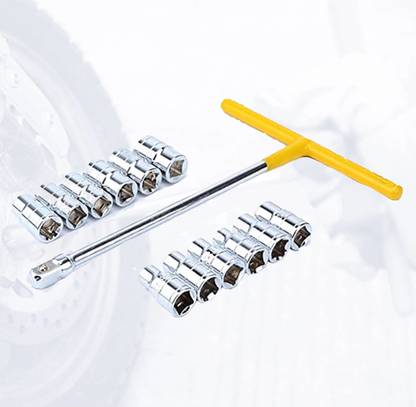 Hillgrove HGCM532M7 13Pcs Hex T-Handle Socket Spanner Wrench Set for Automobiles/Bike/Car HGCM532M7 13Pcs Hex T-Handle Socket Spanner Wrench Set for Automobiles/Bike/Car Single Sided T Type Wrench
