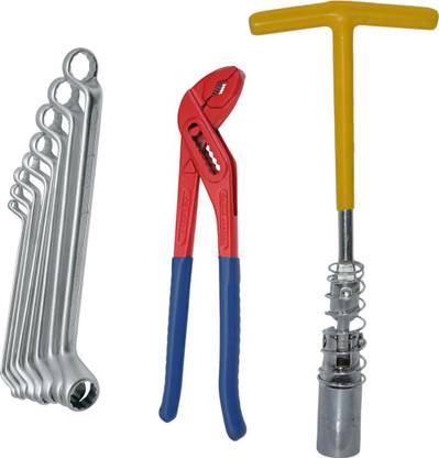 Digital Craft 16MM Sprak Plug Wrench,8Pc Ring Spanner Set,Water Pump Plier Smooth Spark Plug Extraction with a Rugged, Long-Lasting Automotive Tool Single Sided T Type Wrench