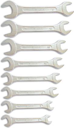 LXMI High Quality 8PCS Open End Wrench Size: 6, 7, 8, 9, 10, 11, 12, 13, 14, 15, 16, 17, 18, 19, 20, 22. Double Sided Open End Wrench