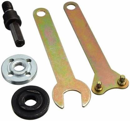 tHemiStO 10mm Shank Arbor Mandrel Drill Angle Adapter for Grinder Cut Off Wheels Disc Single Sided Open End Wrench