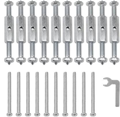 ZITRONIX Junction Box Screw 86 Type Electrical Box Repair Kit 86 Type Cassette 10 Sets 86 Wire Box Repairer Plug Outlet Universal Socket Electric Outlet Socket Double Sided Socket Wrench