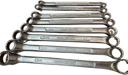 JHALANI EXPERT 13/08 8pcs Bihexagon Ring Spanner Set (Pack of 8) 13/08 BI-Hexagonal Ring Spanner Set Double Sided Box End Wrench