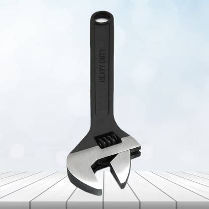 Aldeco 10-Inch Adjustable Wrench – Heavy Duty Steel, Chrome Finish Single Sided Open End Wrench