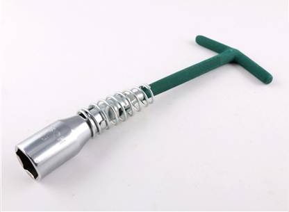 GSK Cut Spark Plug Socket Wrench T Shape Universal Joint 360 Degree Swivel Removal Tool T Type Spark Plug Socket Single Sided T Type Wrench