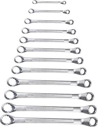 EASTMAN E-2007_KIT-07-120SD BI-Hexagonal Ring Spanner Shallow Offset, CRV Double Sided Box End Wrench