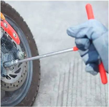 VNGEE T- Type Handle Spanner Socket Wrench Deep Reach Nut Driver Automobiles/Bike Automobiles/Bike/Car Repair goti Tools Kit (Hex 8, 10, 12, & 14 mm, 1) Single Sided T Type Wrench