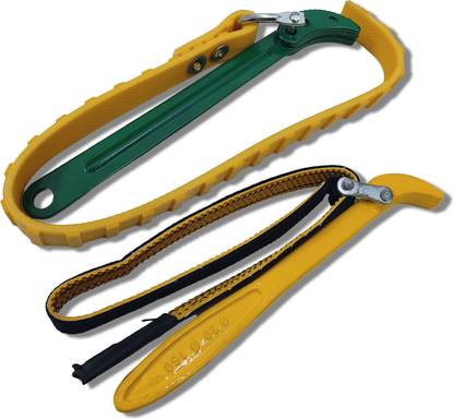 4MECH PK-FB+9" Belt Wrench, Professional Tool Double Sided Combination Wrench