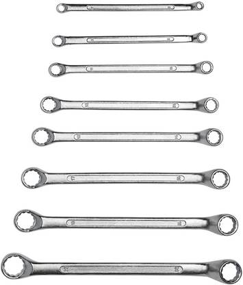 LXMI 8PCS Box End Wrench Size: 6, 7, 8, 9, 10, 11, 12, 13, 14, 15, 16, 17, 18, 19, 20, 22. Double Sided Box End Wrench