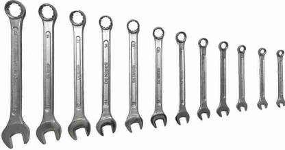 KHALIFA AND BADSHAH Long Combination Spanner/Wrench Set Double Sided Combination Wrench 12 PCS Spanner Set Double Sided Combination Wrench Double Sided Combination Wrench