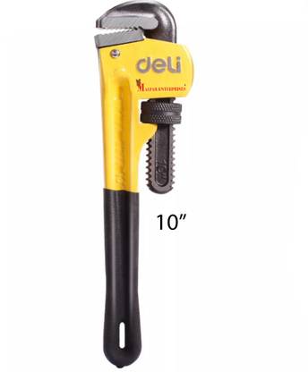 MALFAH ENTERPRISES DELI PIPE WRENCH DL2510 250MM 10" DELI PIPE WRENCH DL2510 250MM 10" Single Sided Pipe Wrench