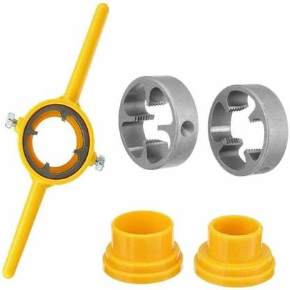 AS TOOL CENTER 6Pcs Plastic Pipe Thread Die Kit 6 Piece Thread Maker Tool Pipe Single Sided T Type Wrench