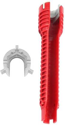 AS TOOL CENTER Faucet And Sink Installer Multi tool Pipe Wrench ideal for the reparing and assembly of sink, faucet and water heater Single Sided Pipe Wrench