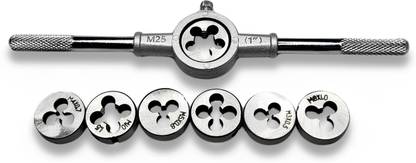 ZIODIC 8pcs Tap Wrench Die Set Twist Suit Support Tap Wrench Die Set Twist Suit Support Inside Chip Removal for Hand/Machine Use Double Sided Combination Wrench