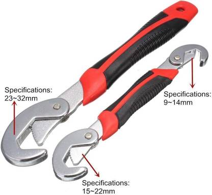 Prim Enterprise snap n grip Auto Adjustable Universal Wrench Quick Snap n Grip Spanner Tools Multi-Function Universal Quick Snap and Grip Double Sided Pipe Wrench