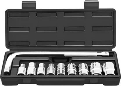 Dazzel Flex Premium Quality Durable Tool Socket set of 10 for Multi purpose Use Aiwa 10 Pieces Hand Tools Wrench Set Spanner Set Tool Kit Single Sided L Type Wrench