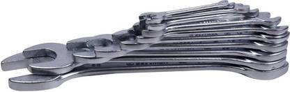 EASTMAN E-2001 Jaw Spanners Crv Set Of 12Pcs Chrome Vanadium Steel Chrome Plated E 2001 Double Sided Pipe Wrench