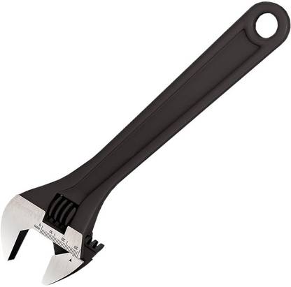 Aldeco 8" Adjustable Wrench – Smooth Jaw Movement, Strong Grip Power Single Sided Open End Wrench