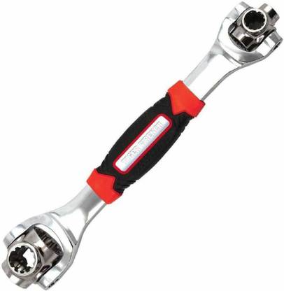Bluedeal 8 in 1 Socket Wrench 6-Point Universal Tools 360 Degree rotation for Furniture vehical Repair Hand Tool Handles Double Sided Socket Wrench