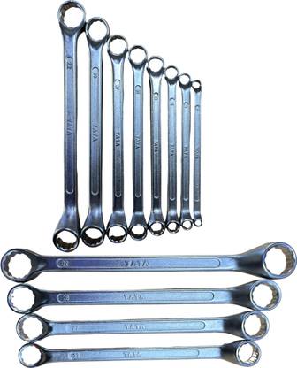 TATA AGRICO Ring Spanner 12 Pcs set(6*7-30*32)(SMR014) Double Sided Box End Wrench