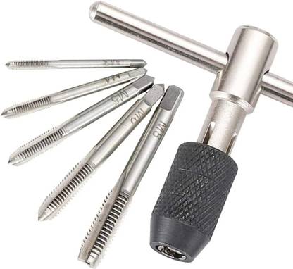 uptodatetools 6 PCS Adjustable Metric T-Handle Tap Wrench Set M6/M7/M8/M10/M12 9Pcs Set Single Sided Open End Wrench