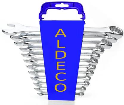 Aldeco Professional 12pc Combination Wrench Set – Metric, Drop Forged Steel Double Sided Combination Wrench