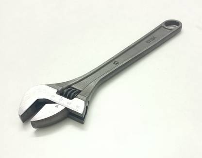 TOM Heavy Duty Hardened 10 Inch Adjustable Wrench Single Sided Combination Wrench