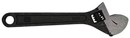 DHATRI TOOLS Adjustable Wrench Phosphatide 8 Inch (Black) Single Sided Pipe Wrench