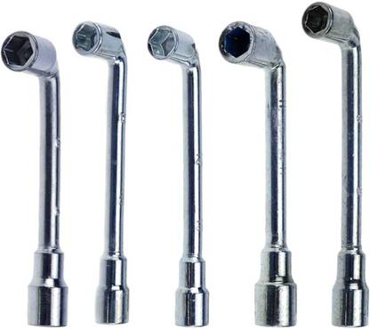 HIGH QL 5PC METRIC L-SHAPE ANGLED HEX SOCKET WRENCH SET WITH HOLE | DOUBLE HEAD ELBOW HEX WRENCH SET FOR MECHANIC REPAIR MADE WITH CRV STEEL Double Sided L Type Wrench