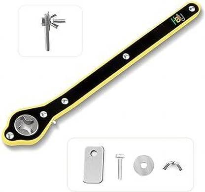 Sahaj Enterprise Car Labor-Saving Jack Ratchet Wrench Alloy Steel Long Handle Scissor Jack Car Accessories Car Jack Wrench Ratchet Tool Smart Auto Jack Wrench Double Sided Socket Wrench
