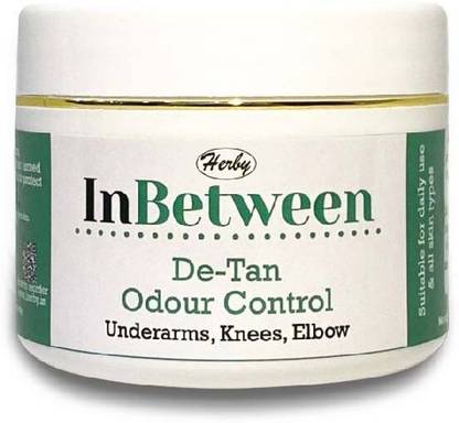 Herby InBetween Gel Herbal Detan for Underarm, Knee & Elbow 50g Wrinkle Eye & Face Eraser