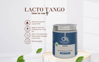 DERMA KLAY Professional Lacto Tan Go Sun Tan Removal Solution Wrinkle Eye & Face Eraser