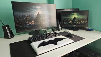 Sajawatie Batman Keyboard Desk Rest Rug - Wrist/ Palm Pad - Gaming Hand Rest 100% New Zealand Wool Keyboard Wrist Rest