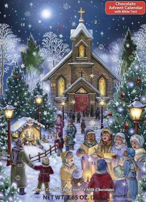 Vermont Christmas Company Christmas Eve Chocolate Advent Calendar (Countdown To Christmas Calendar) Hanging Ornaments Pack of 1