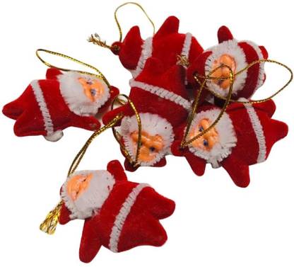 HOIVA Mini Santa Claus Ornaments, Resin Santa Claus for Xmas decoration Miniature Christmas Tree Pack of 5